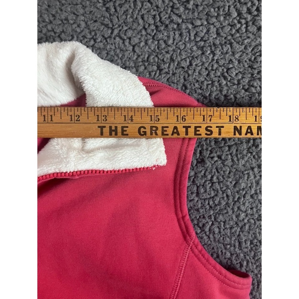 LL‎ Bean Womens XL Coral Pink Sherpa Lined Fleece Full Zip Vest - Picture 5 of 10